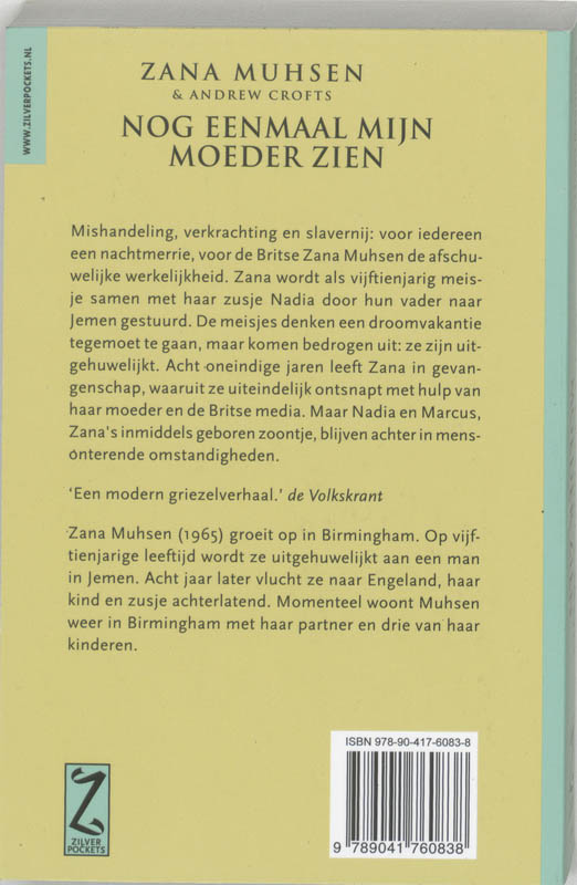 Achterkant van Nog eenmaal mijn moeder zien