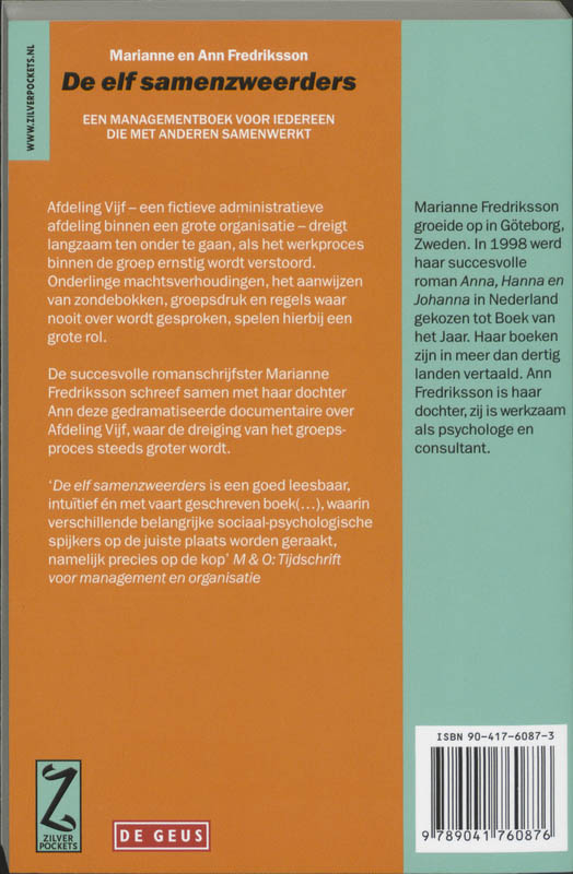 Achterkant van De elf samenzweerders
