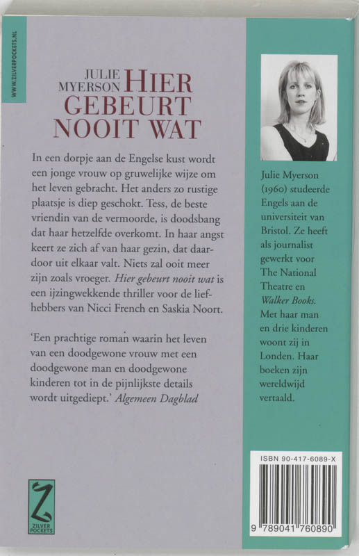 Achterkant van Hier gebeurt nooit wat