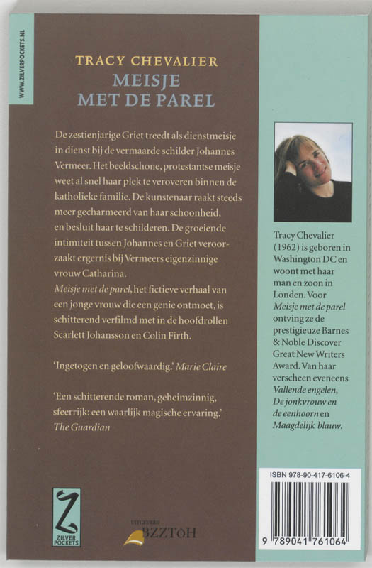 Achterkant van Meisje met de parel