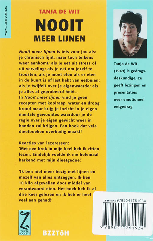 Achterkant van Nooit meer lijnen!