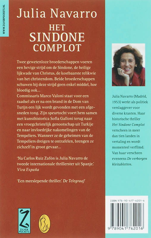 Achterkant van Het Sindone Complot