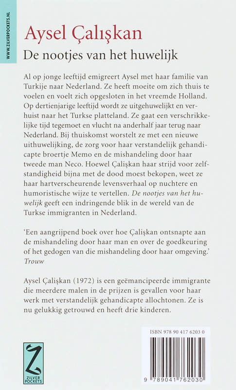 Achterkant van De nootjes van het huwelijk