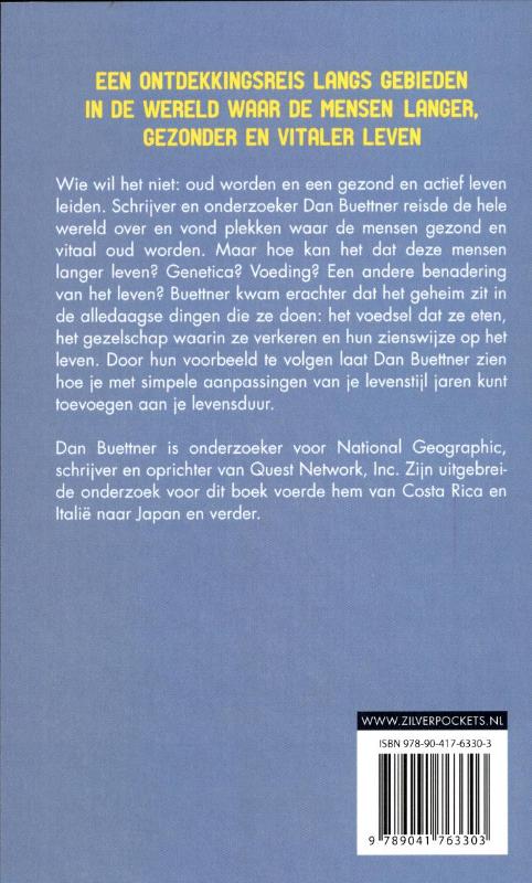 Achterkant van Het geheim van langer leven