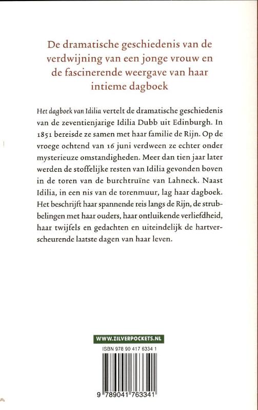 Achterkant van Het dagboek van Idilia
