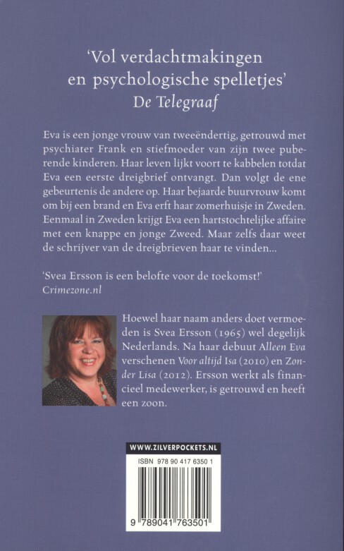 Achterkant van Alleen Eva