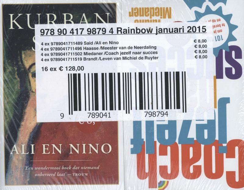 Achterkant van Kleinpak Rainbow Januari 2015