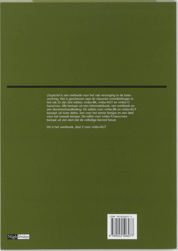 Achterkant van Werkboek