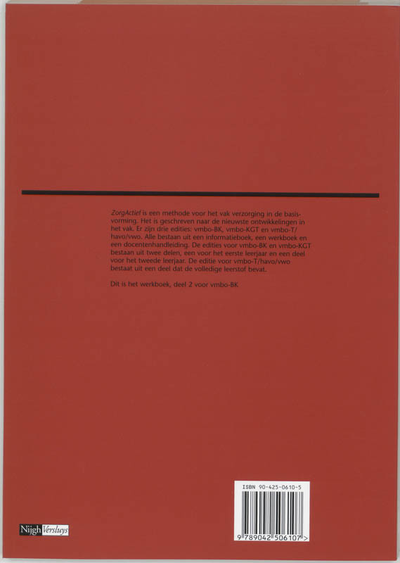 Achterkant van Werkboek