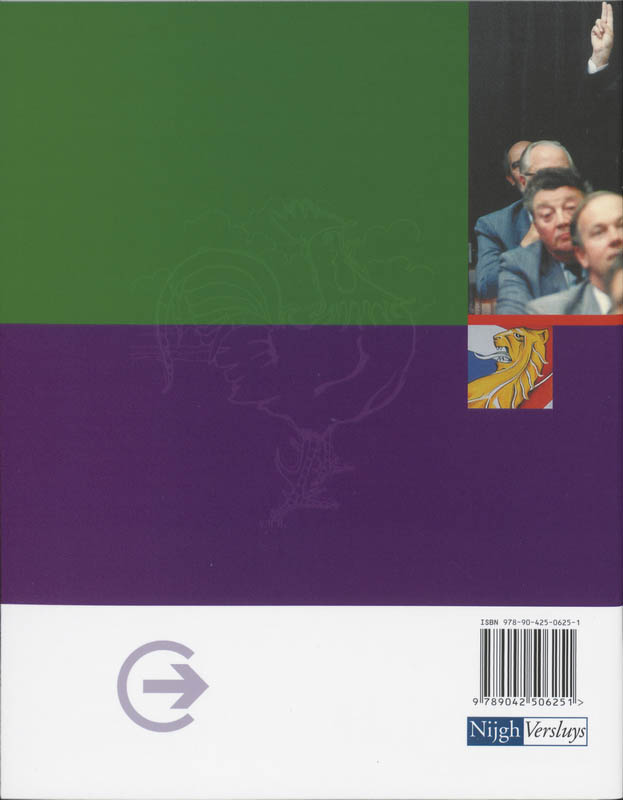 Achterkant van Havo/vwo katern 5 Met vlag en vaandel