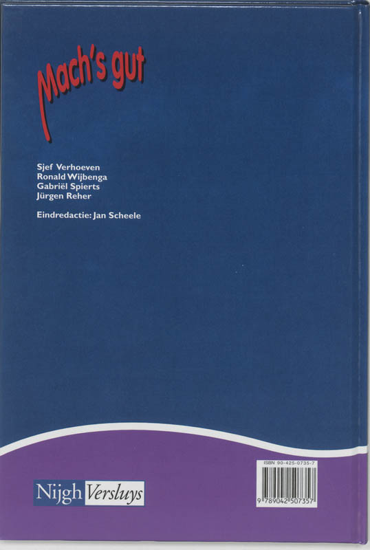 Achterkant van Tekstboek
