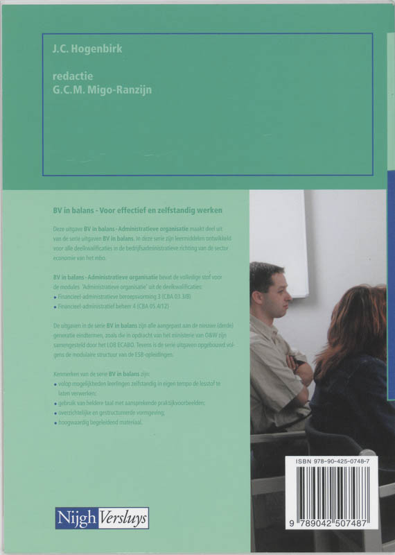 Achterkant van Administratieve organisatie