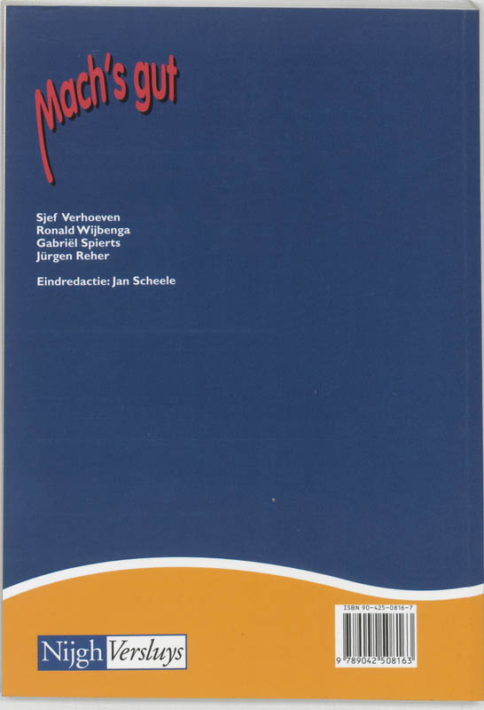 Achterkant van Tekstboek