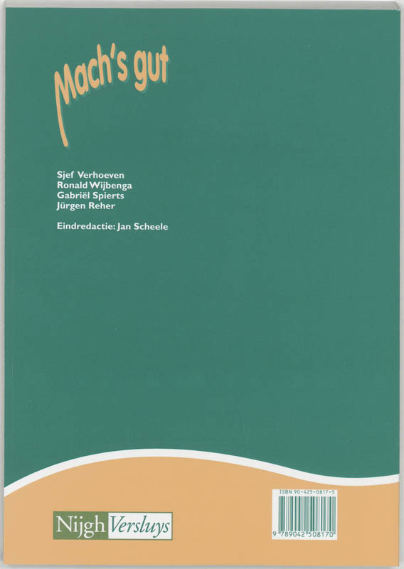 Achterkant van Werkboek