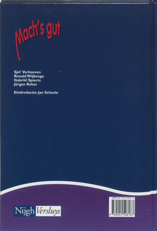 Achterkant van Tekstboek