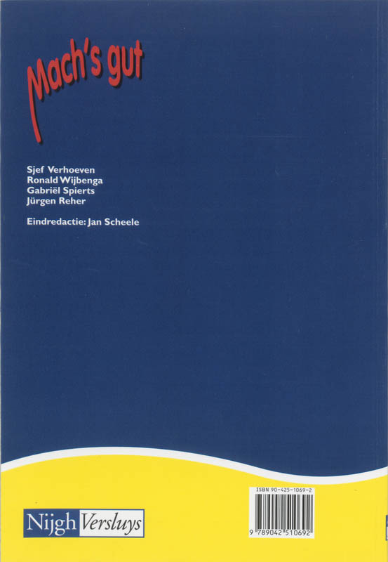 Achterkant van Tekstboek