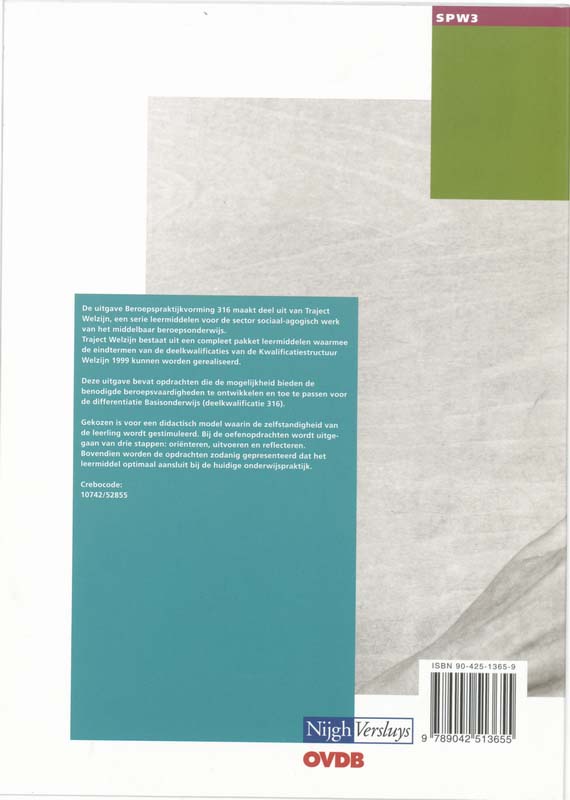 Achterkant van Werkboek