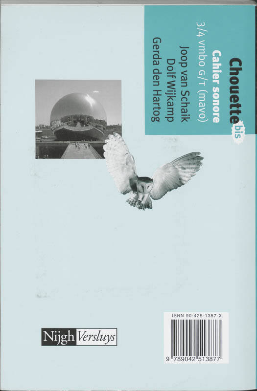 Achterkant van Cahier sonore