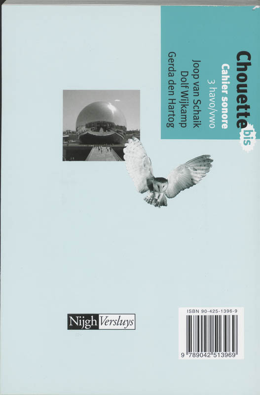 Achterkant van Cahier sonore