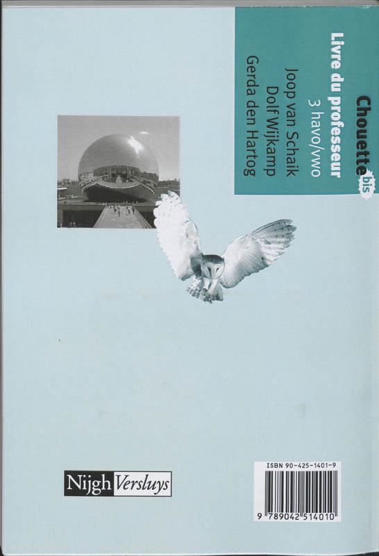 Achterkant van Livre du professeur