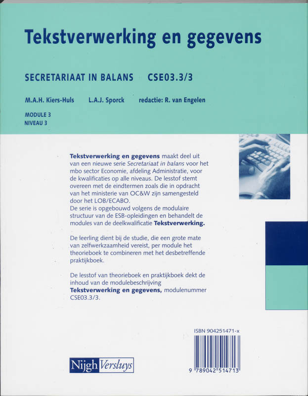 Achterkant van Leerlingenboek