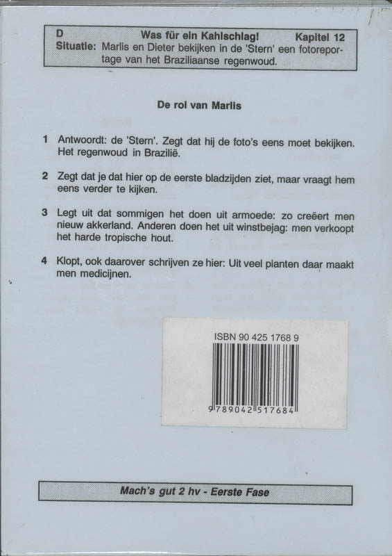 Achterkant van Spreekkaarten
