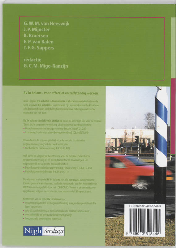 Achterkant van Basiskennis statistiek