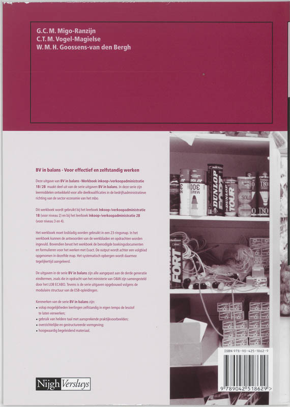 Achterkant van Werkboek