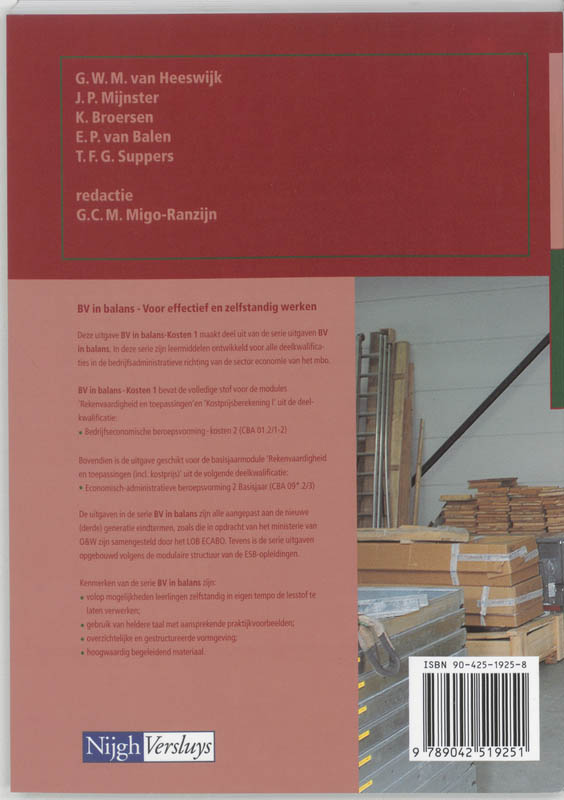 Achterkant van Leerlingenboek