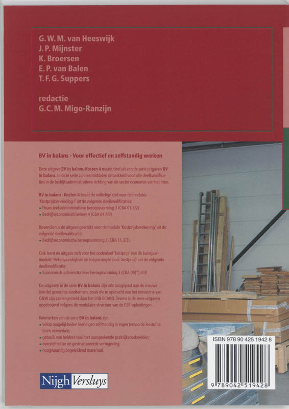 Achterkant van Leerboek