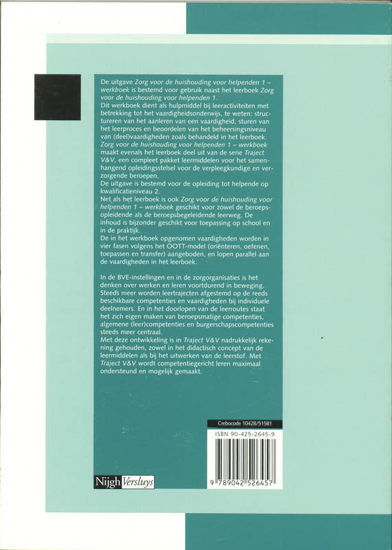Achterkant van Werkboek
