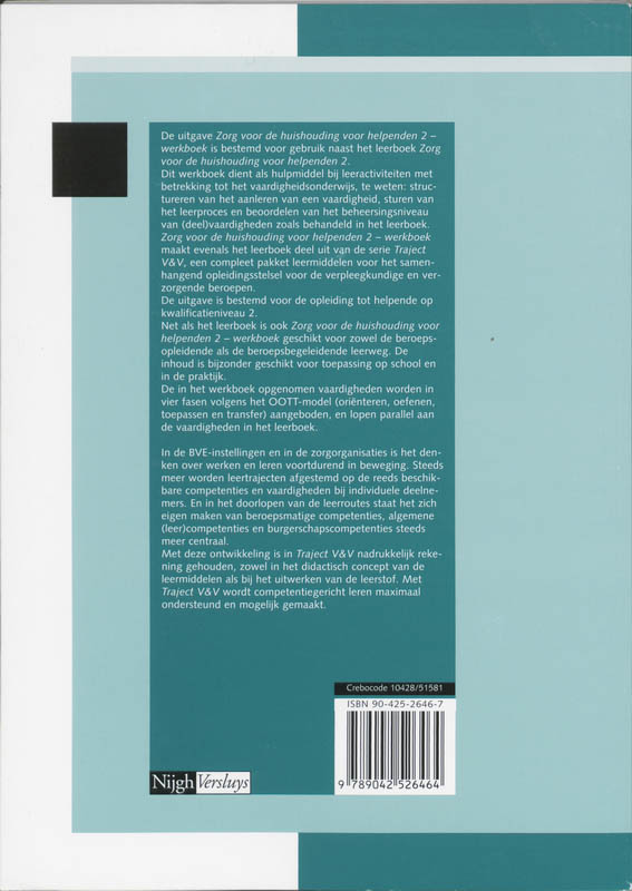 Achterkant van Werkboek