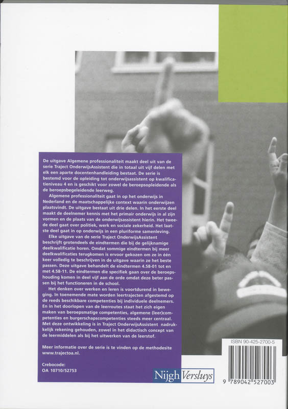 Achterkant van Leerboek