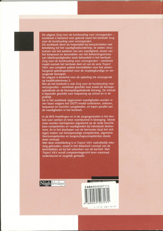 Achterkant van Werkboek