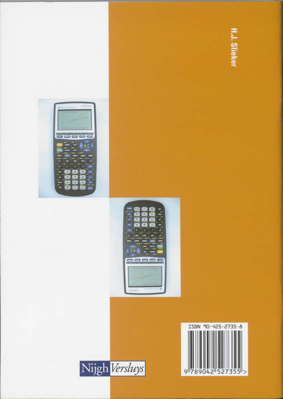 Achterkant van Toepassingen grafische rekenmachine TI-83 Plus