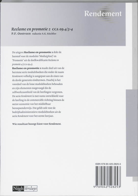 Achterkant van Theorieboek