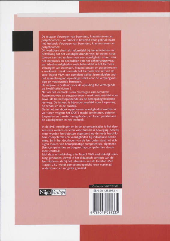 Achterkant van Werkboek