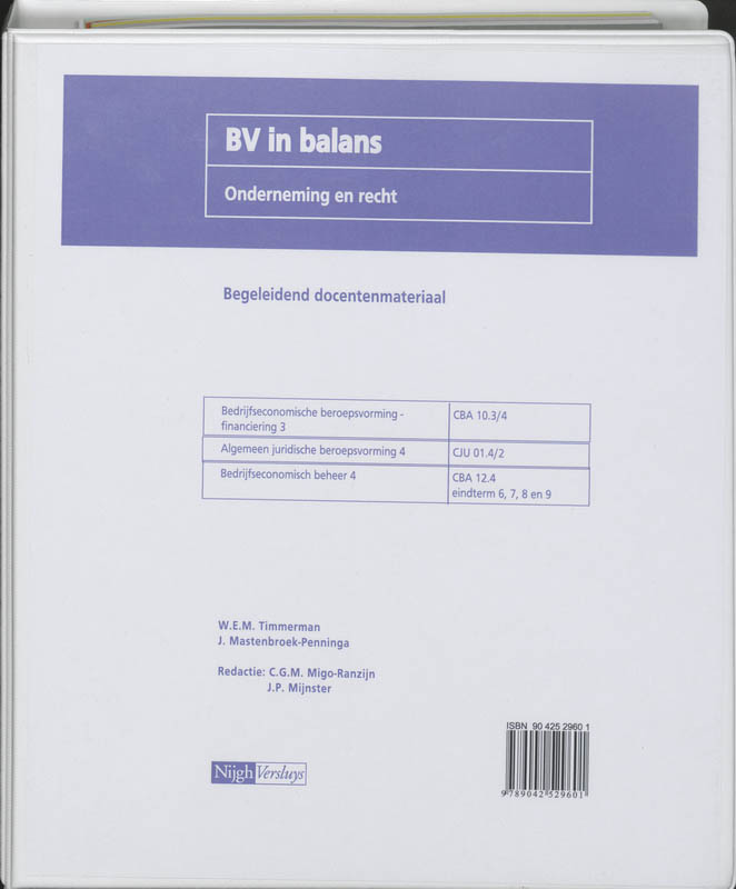 Achterkant van Begeleidend docentenmateriaal