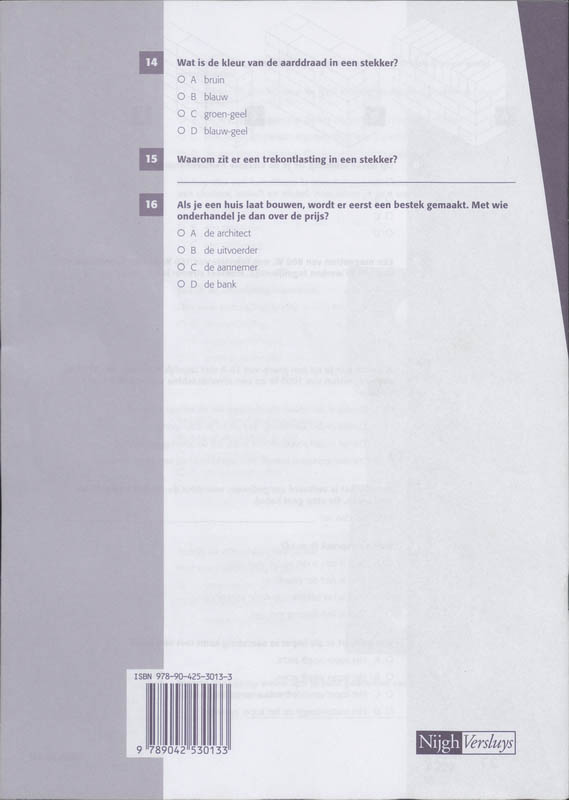 Achterkant van Werkboek