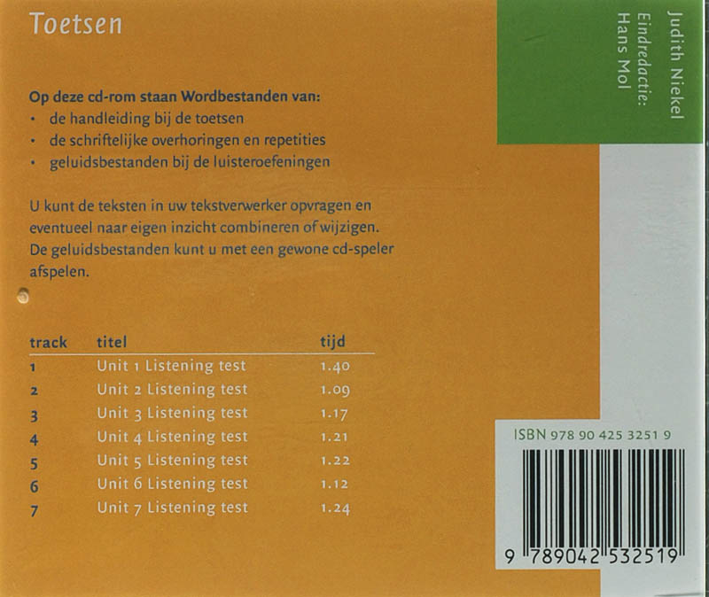 Achterkant van Toetsen
