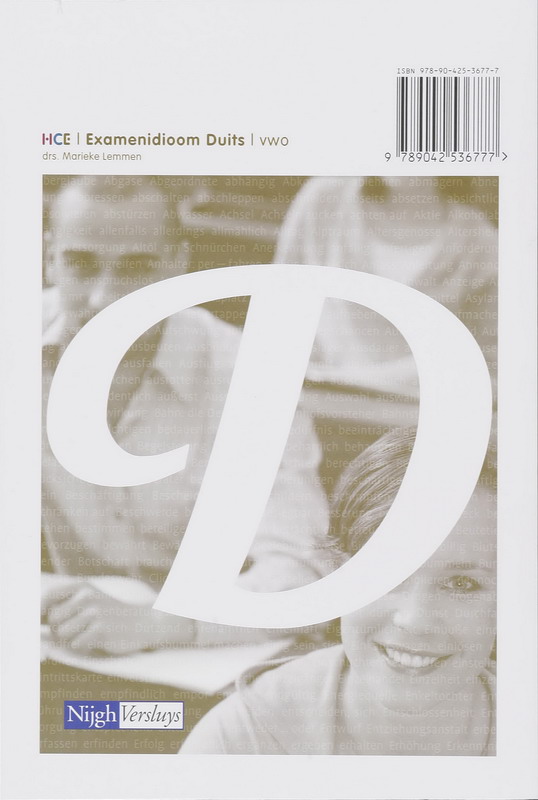 Achterkant van Tekstboek