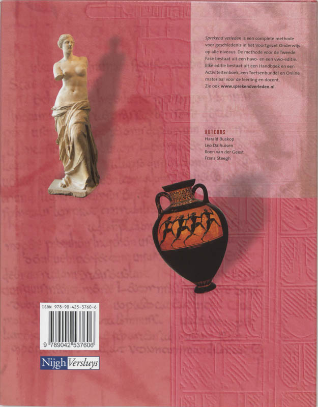 Achterkant van tekstboek