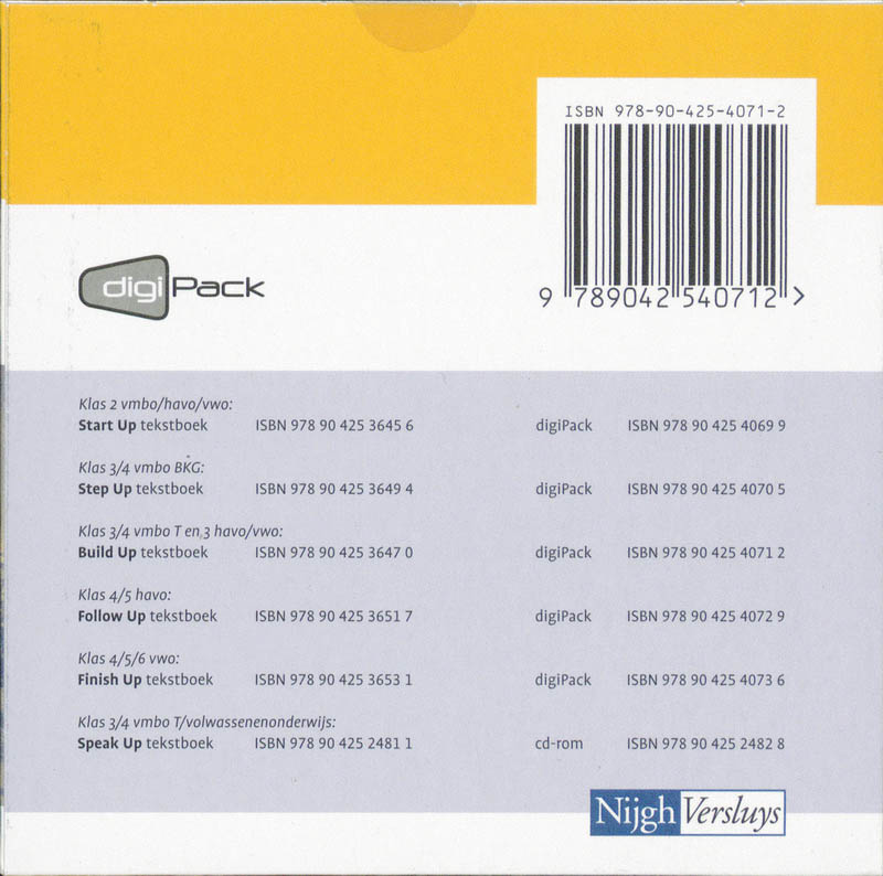 Achterkant van digiPack