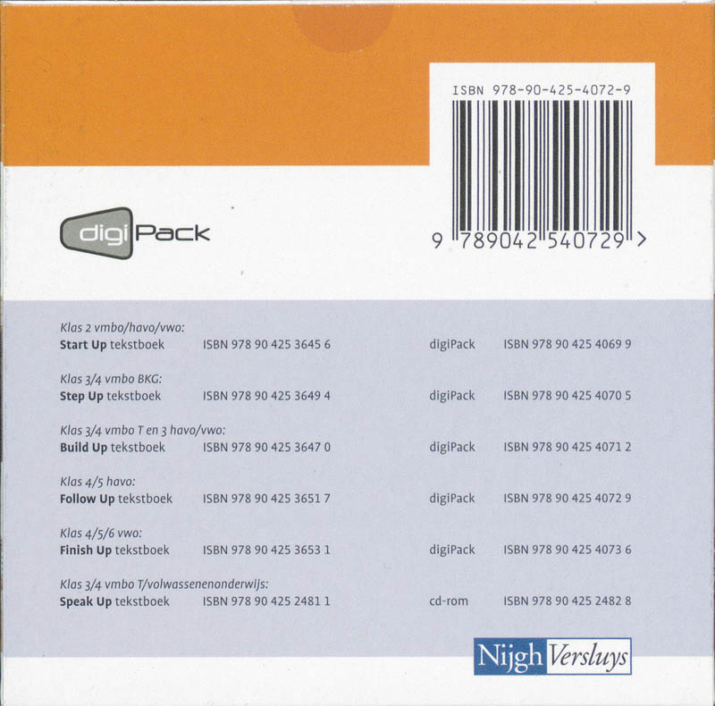 Achterkant van DigiPack