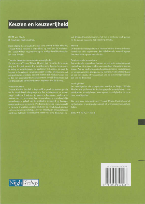 Achterkant van Tekstboek