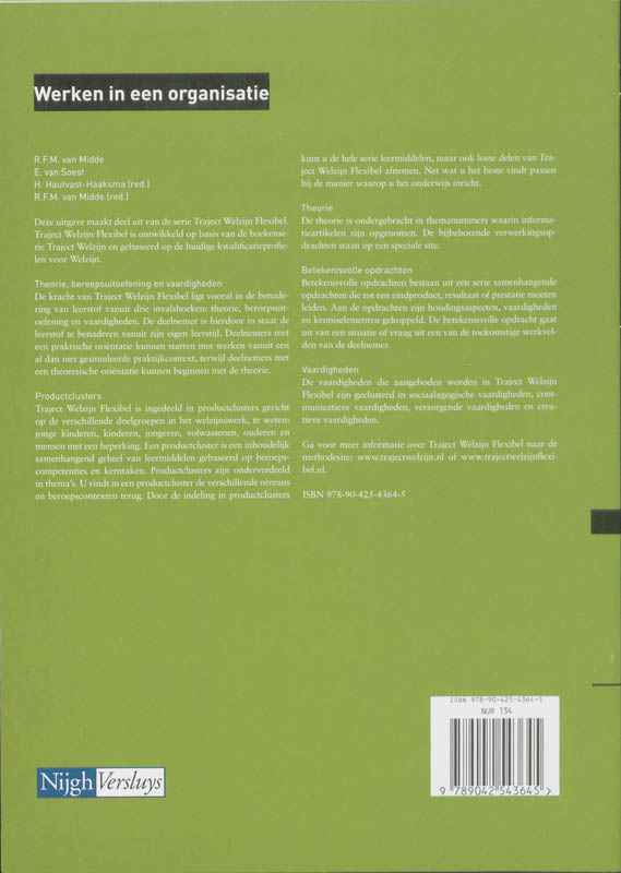 Achterkant van Tekstboek