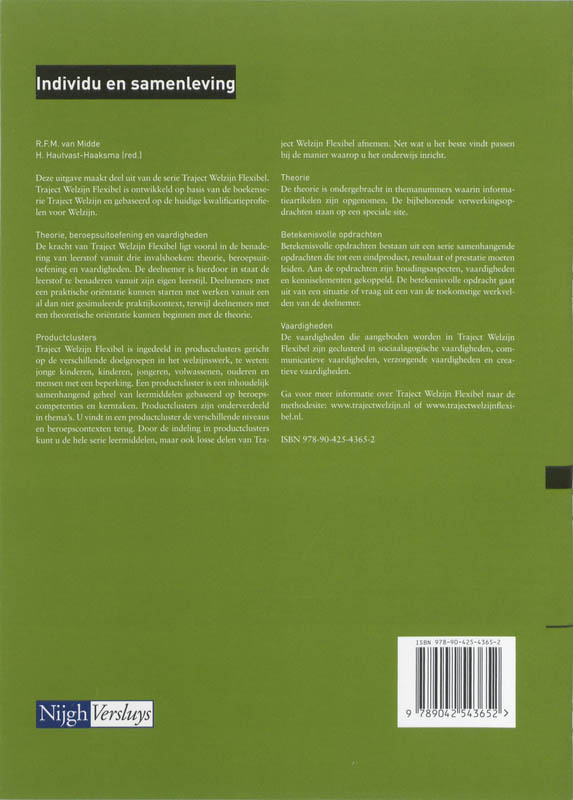Achterkant van Tekstboek
