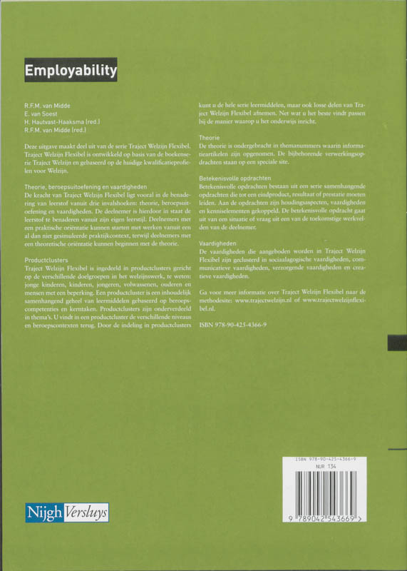 Achterkant van Tekstboek