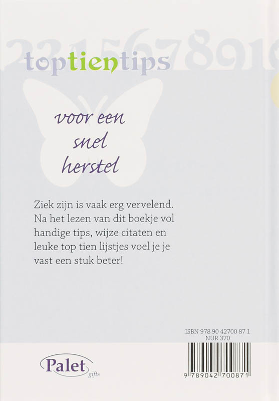Achterkant van Top 10 tips voor een snel herstel