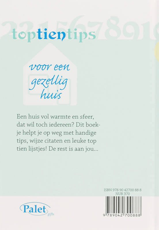 Achterkant van Top 10 tips voor een gezellig huis